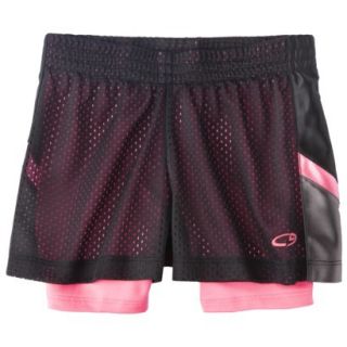 C9 by Champion Girls 2 Fer Mesh Short   Ebony M