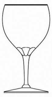 Seneca Montclair Water Goblet   Stem #1350, Cut #63 Platinum Trim