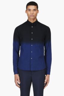 Mcq Alexander Mcqueen Black And Blue Ombre Shirt
