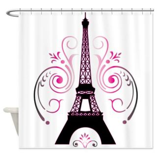 CafePress Eiffel Tower Gradient Swirl Shower Curtain Free Shipping! Use code FREECART at Checkout!