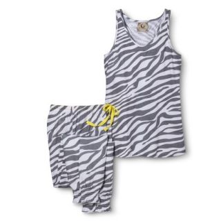 PJ Couture Pajama Set   Grey Zebra L