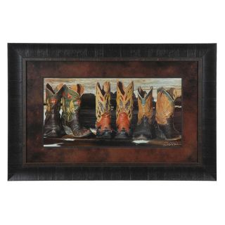 Crestview Collection Colorful Cowboy Boots Wall Art   46W x 30.5H in.