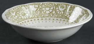 Kensington Staffords Dundee Green Coupe Cereal Bowl, Fine China Dinnerware   Gre