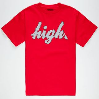 High Clouds Mens T Shirt Red In Sizes Medium, Large, Small, X Large