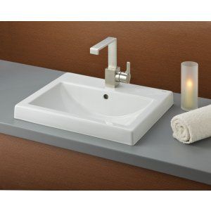Cheviot 1190 WH 1 Allure Semi Recessed Basin with Single Hole Faucet Drilling