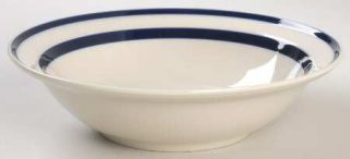 Sango Orbit Blue Rim Cereal Bowl, Fine China Dinnerware   Large Blue Rings,Smoot