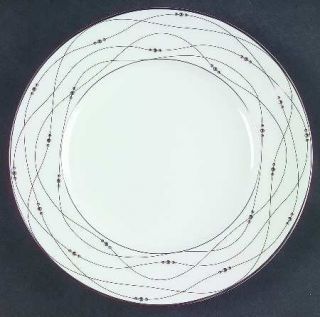 Royal Doulton Precious Platinum Salad Plate, Fine China Dinnerware   Bone, Wavy
