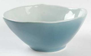 Pier 1 Cerchi Smoke Blue Soup/Cereal Bowl, Fine China Dinnerware   Blue/White Co