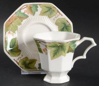Nikko Woodlands Footed Cup & Saucer Set, Fine China Dinnerware   Classic Collect