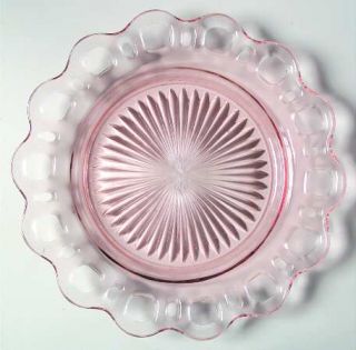 Anchor Hocking Lace Edge Pink Luncheon Plate   Aka Old Colony,Pink,Depression