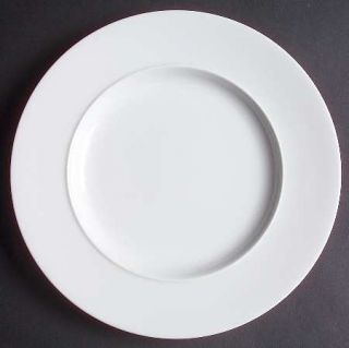 Crate & Barrel Epoch White Salad Plate, Fine China Dinnerware   Kathleen Wills,A
