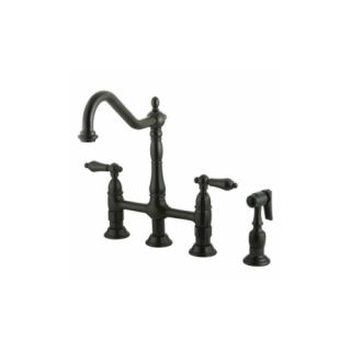Elements of Design ES1275ALBS New Orleans Two Handle Kitchen Faucet With Spray